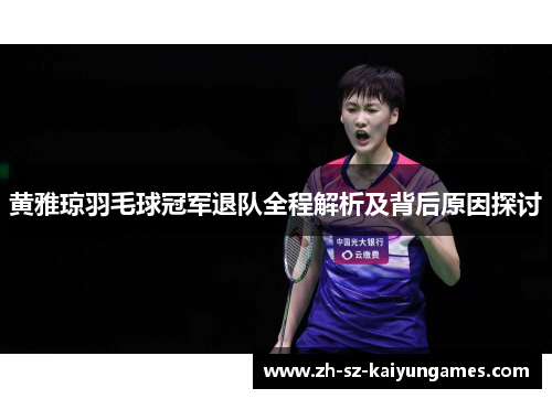 黄雅琼羽毛球冠军退队全程解析及背后原因探讨